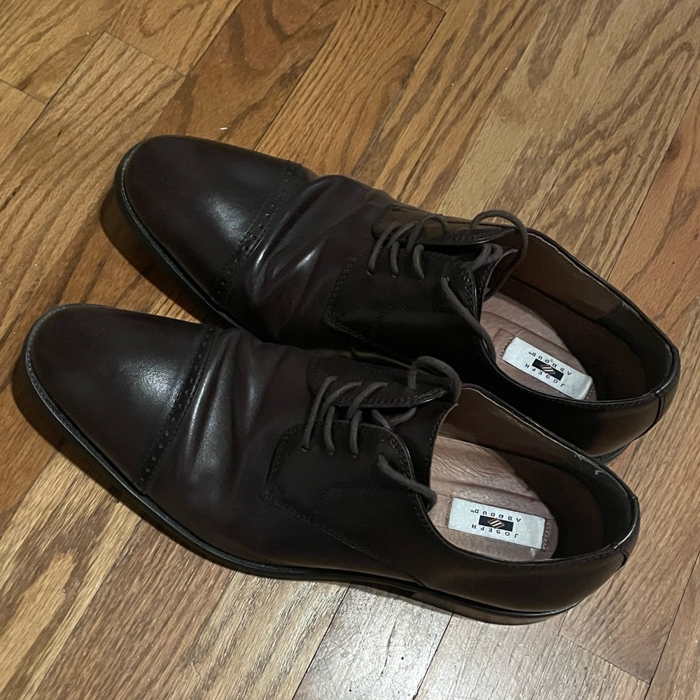 Joseph Abboud Burgundy Leather Oxfords